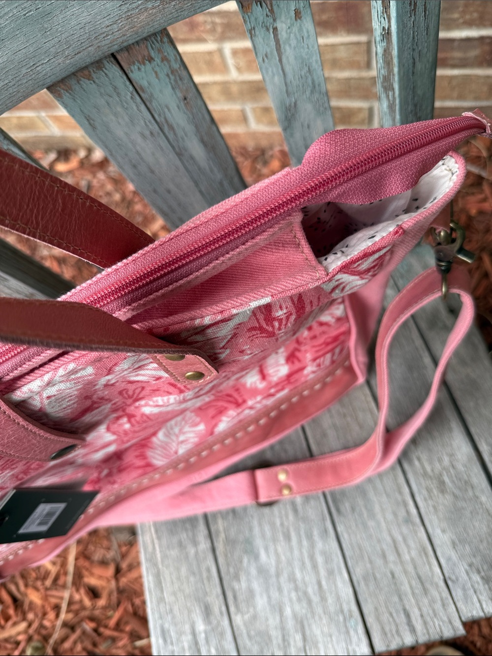 Myra Bag Isadora Romantic Pink & Red Floral Foliage Small Weekender Bag - Picture 14 of 15